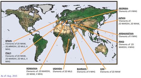 US Marines deployed worldwide