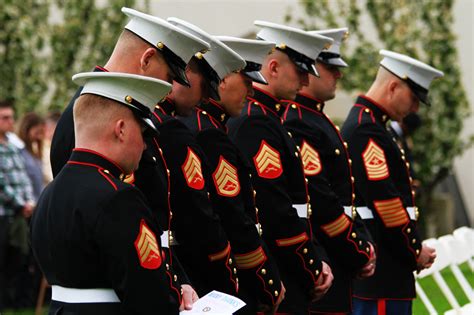 A Marine Corps officer administering the Oath of Enlistment