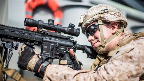 Marine Corps Rifles on Display