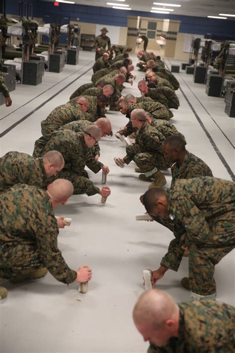 Marine Recruits in Formation