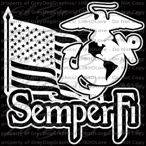 Marine Corps emblem with Semper Fidelis motto