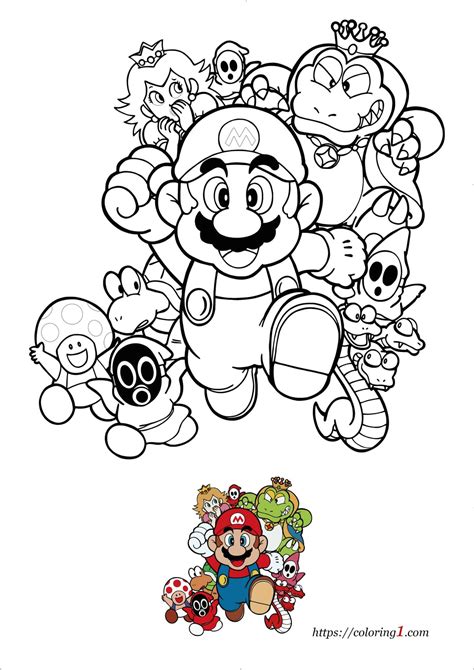 Mario coloring book