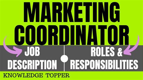 Marketing Coordinator Roles