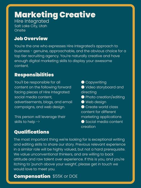 Marketing Job Descriptions