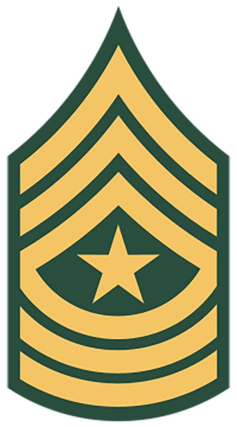 Master Sergeant Sergeant Major E-9 Insignia