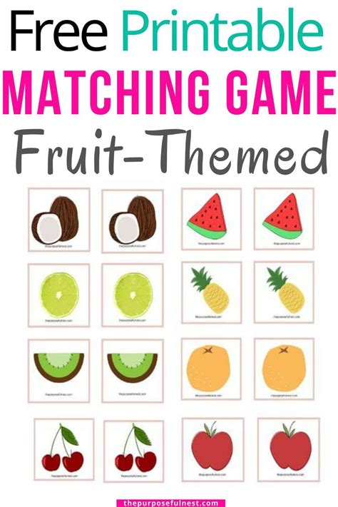 Matching games for preschoolers