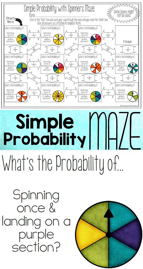 Probability math worksheet