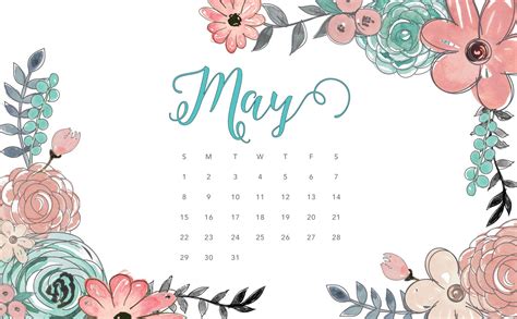 May calendar laptop