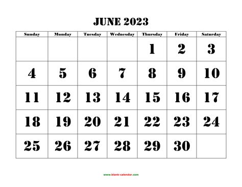 May June Calendar Dates