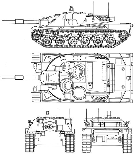 MBT-70 technical drawings