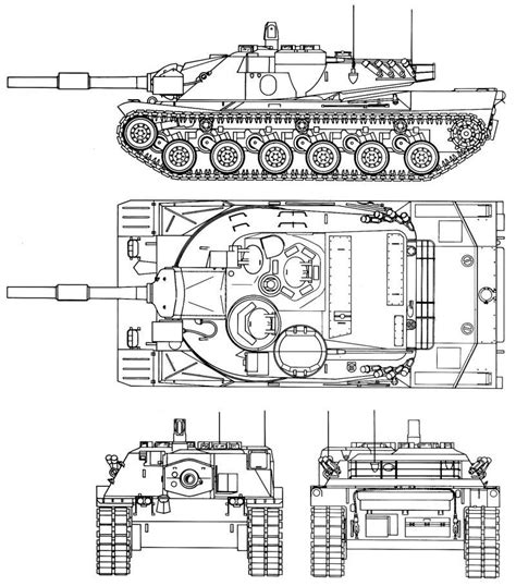 MBT-70 technical drawings