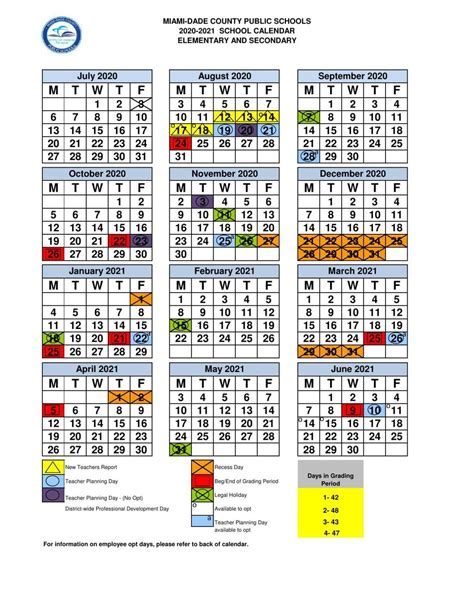 MDC Calendar Organization