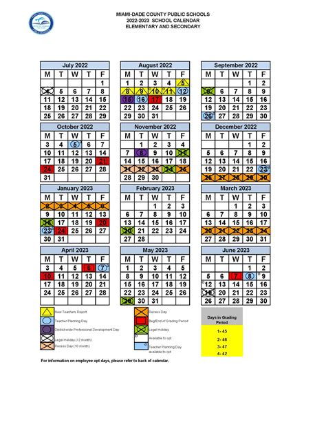 MDCPS School Calendar Image 5