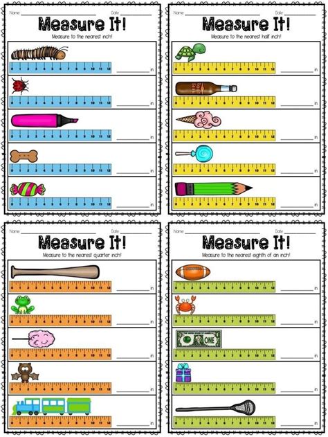 Measurement math printables