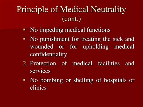 Medical neutrality is a fundamental principle in warfare