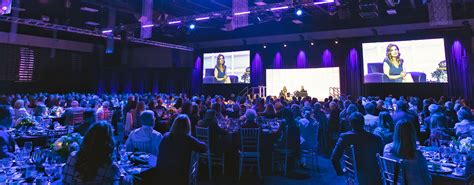 Photo of a meeting room setup for a conference