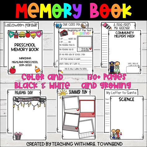 Description of Memory books for kindergarten