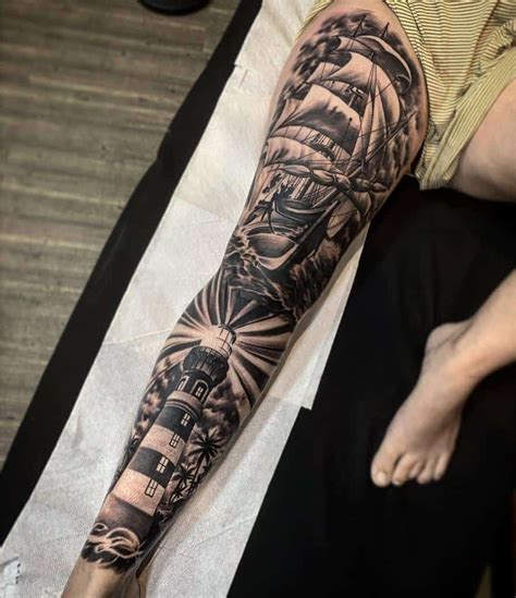 Men's Leg Sleeve Tattoo Designs