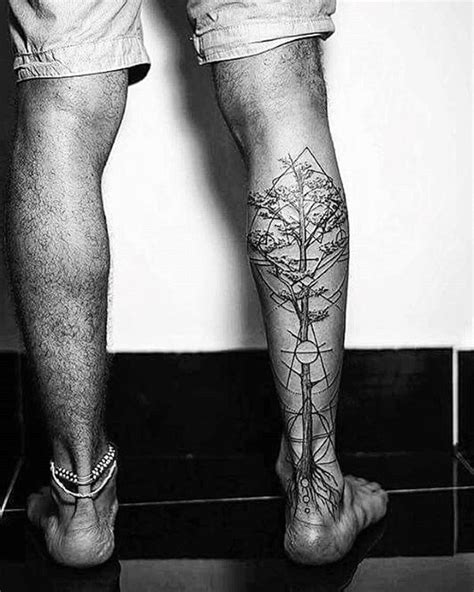 Men's leg tattoo design inspiration