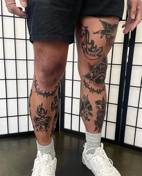 Mens Leg Tattoos Designs