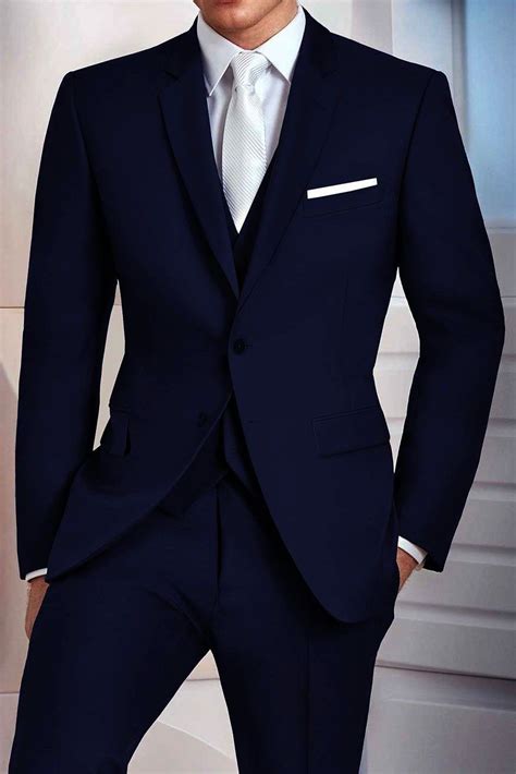 Mens Navy Suit Care