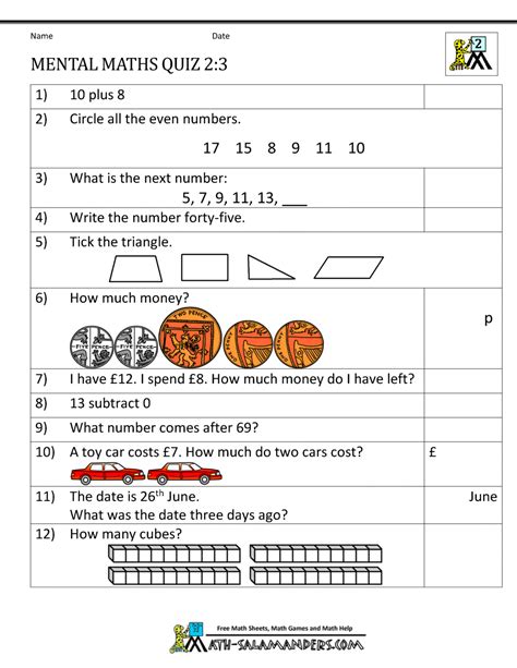 Practicing mental math