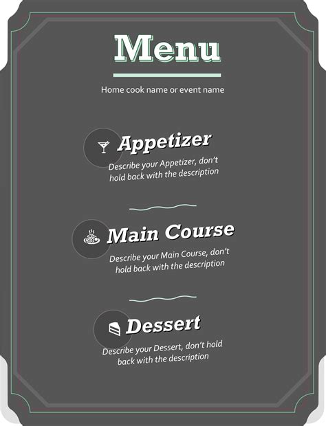 Menu Template 1