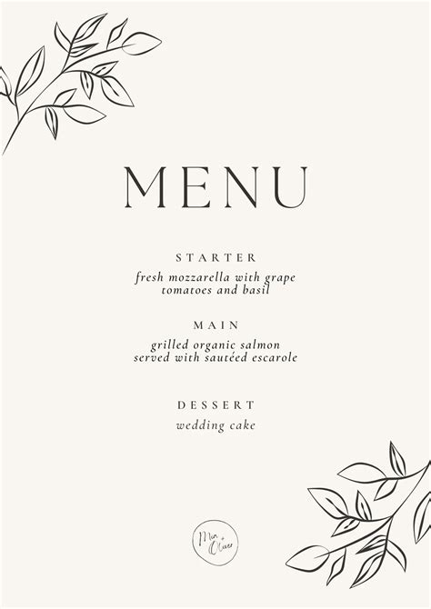 Menu Template 2