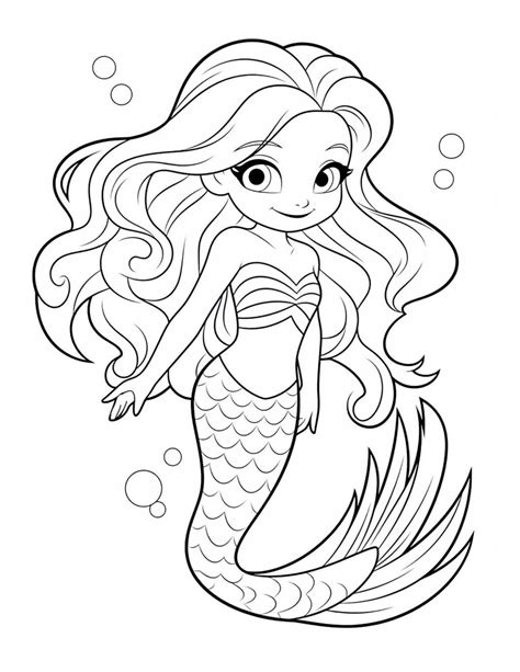 Mermaid coloring page gallery