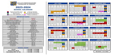 Mesquite ISD Calendar Tips