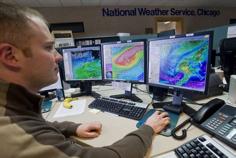 Meteorologist at work