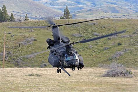 MH-47 Chinook helicopter in flight