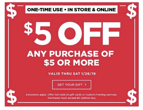 Description of Michaels Coupon 5