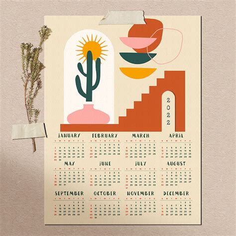 Mid century modern calendars