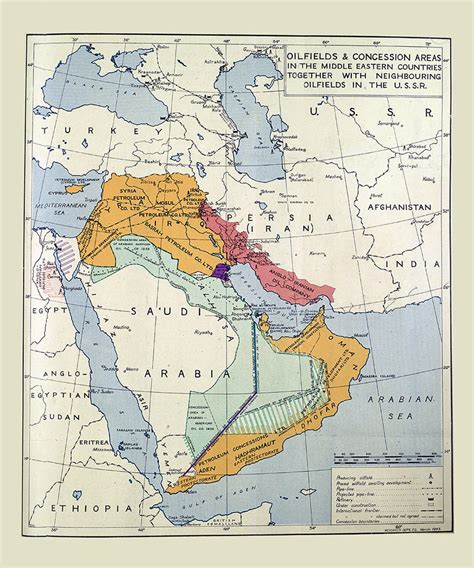 Middle East Map in 1945