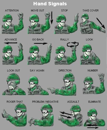 Military Communication Sign Language