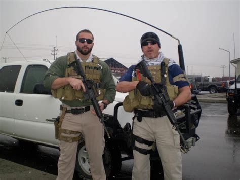 A picture of military contractors