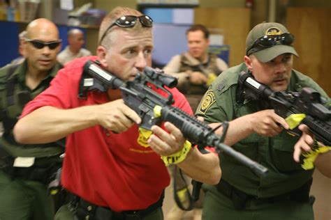 Military Cop Collaborating with Law Enforcement