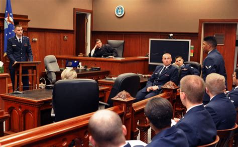 A court-martial trial in progress