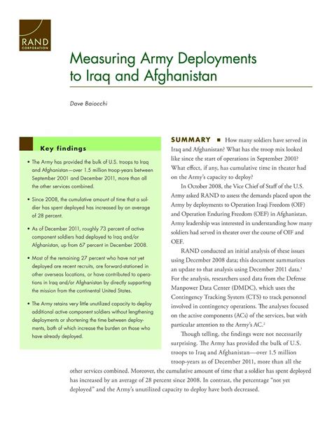 Military Deployment Statistics