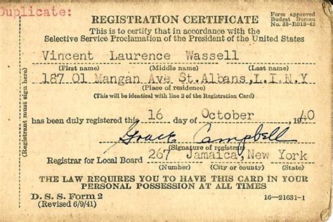 Military Draft Registration