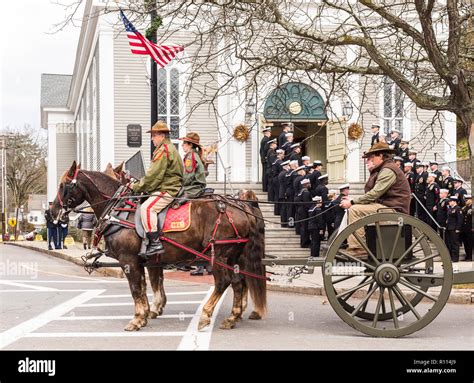 A military funeral procession