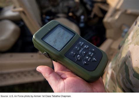 Military personnel using GPS devices