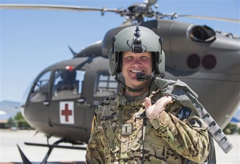 Military Helicopter Pilot in Flight