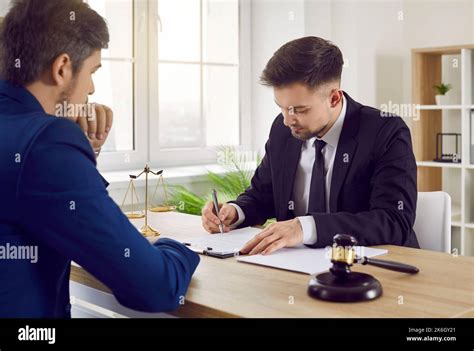 Military Lawyer Meeting Client