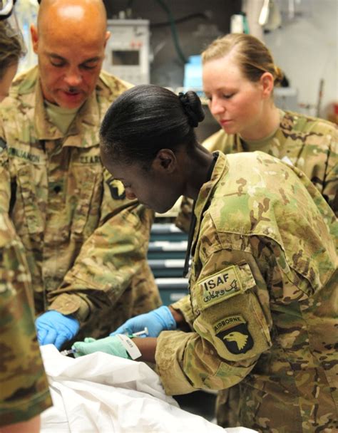 Military Nurse Providing Care to a Patient