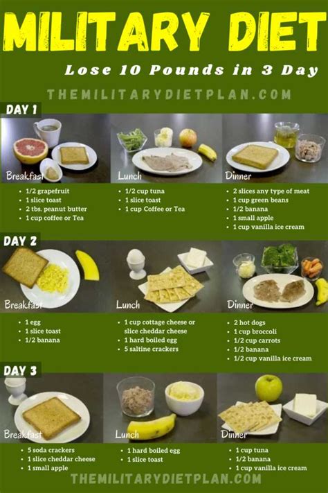 Military Nutrition Plan for Weight Loss