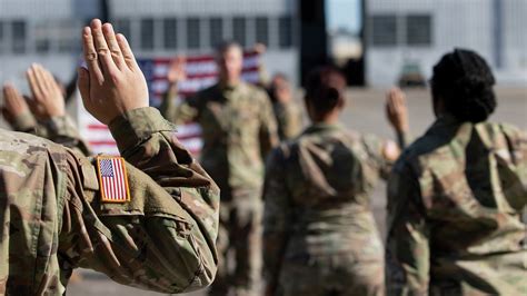 A military swearing-in ceremony