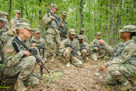 Military officer using technology