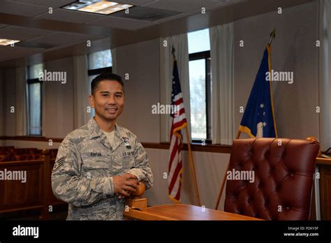 Military Paralegal in a Courtroom